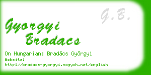 gyorgyi bradacs business card