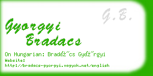 gyorgyi bradacs business card